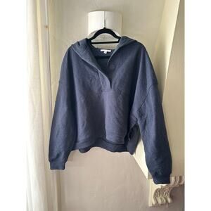 LUNYA Restore Double Faced Pullover Deep Blue Heather XS